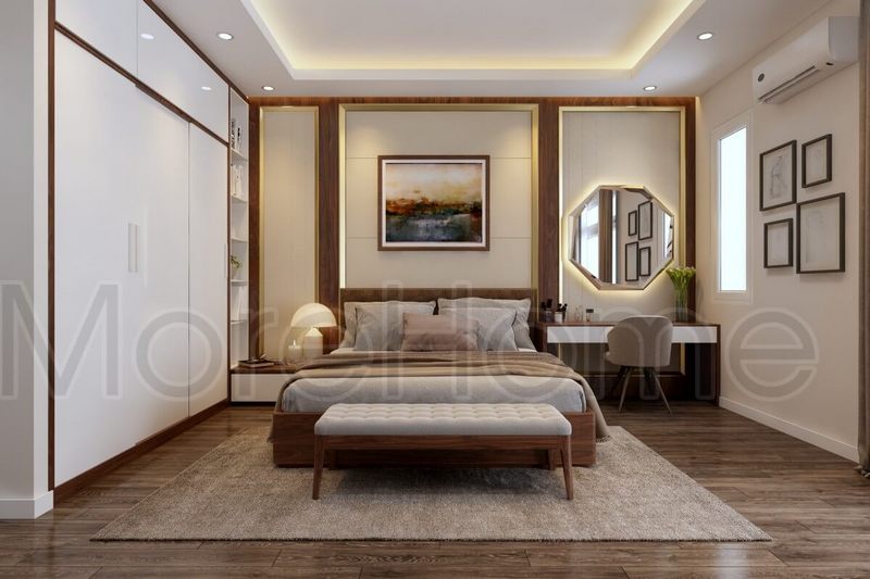 Trang trí phòng ngủ nhẹ nhàng với bộ tranh treo tường và gương treo tường cho không gian phòng ấm cúng hơn
