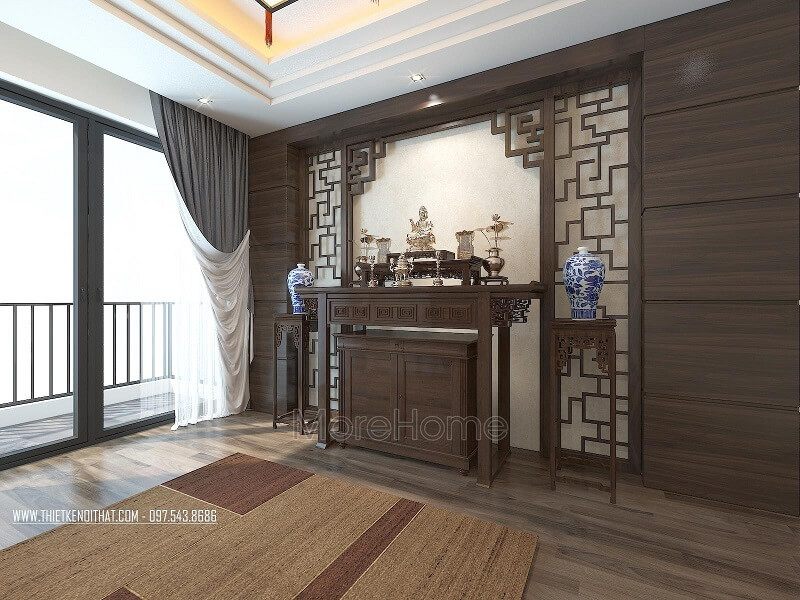 Mẫu bàn thờ gỗ tự nhiên hiện đại được nhiều khách hàng lựa chọn và yêu thích