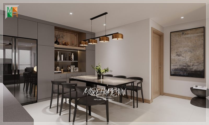 Người ta bị cuốn hút bởi mẫu thiết kế phòng ăn đẹp để làm cho không gian biệt thự.