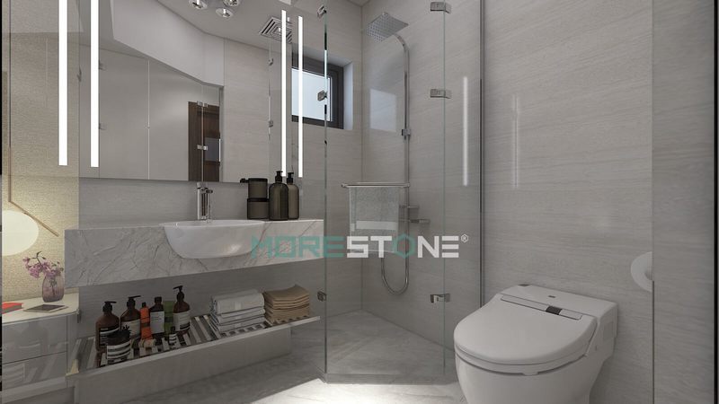 Việc thi công không gian phòng tắm theo phong cách hiện đại và sang trọng, giúp tạo ra một cảm giác tối giãn.
